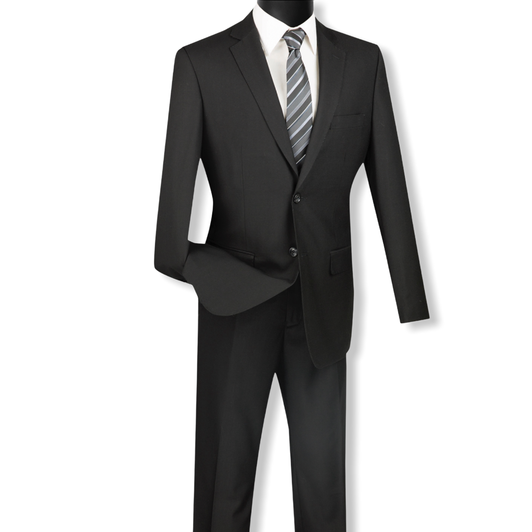 VINCI: 2pc Solid Suit US900-1 - On Time Fashions Tuscaloosa